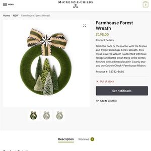 Mackenzie-Childs Farmhouse Forest Wreath $199 Neiman Marcus